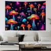 Fluorescent Mushroom Tapestry Neon Luminous Fantasy Printed Wall Hanging Bedroom and Living Room Decoration