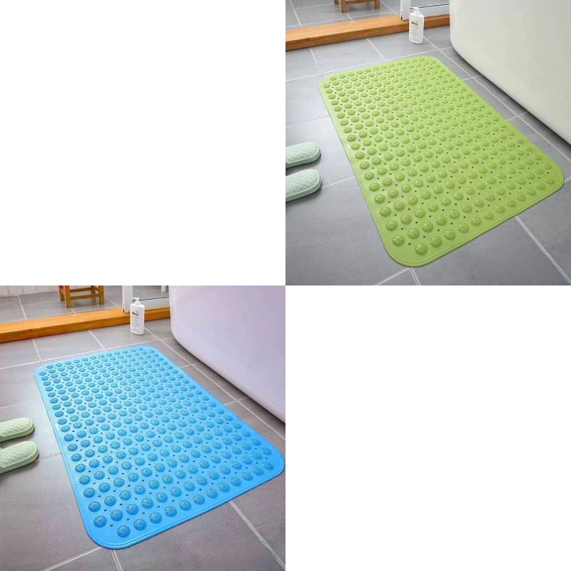 Large Pvc Shower Mat With Anti Slip And Massage Texture For Bathroom Safety
