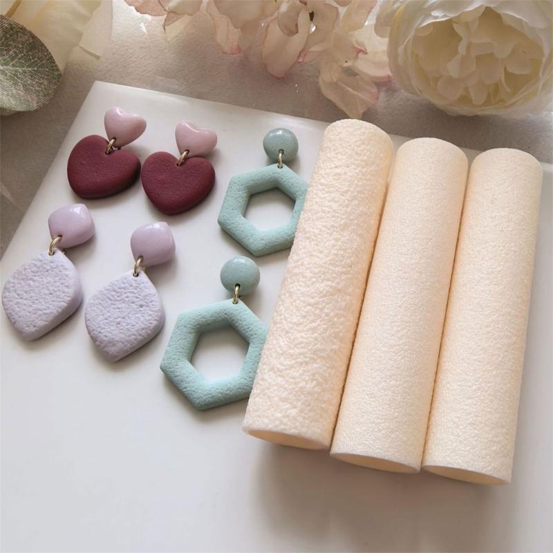Texture Roller for Clay Acrylics Clay Texture Roller for Earrings Making Clay Modeling Pattern Roller Clay Rolling Pin