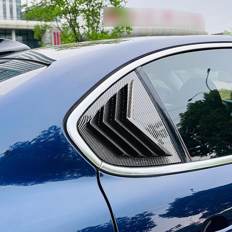 For Alfa Romeo Giulia 2015+ Car Exterior Rear Window Quarter Scoop Louver Shutter Cover Side Vent Blinds Trim Accessories