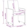 Dining Room Chairs with Casters 2 pcs Light Grey 57 x 66 x 94 cm