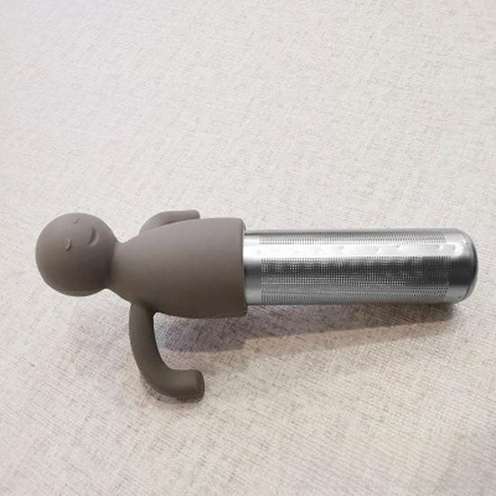 Stainless Steel & Silicone Human-Shaped Tea Strainer