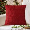 Plush Jacquard Christmas Pillow Cover Soft Home Decor Christmas Living Room Sofa Throw Cushion Cover Embroidered Pillowcase