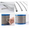 Dia 0.5/1/1.5/2/2.5/3/5mm 304 Stainless Steel PVC Coated Flexible Wire Rope Soft Cable Transparent Stainless Steel Clothesline