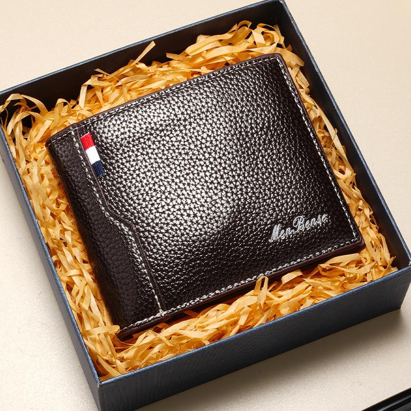 New Men'S Wallet, Men'S Short Wallet, Practical Middle-Aged And Young People'S Wallet, Large-Capacity Multi-Card Wallet