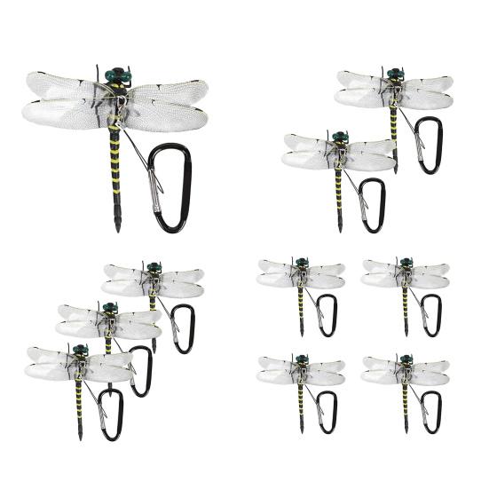 1/2/3/4Pcs Dragonfly Carabiner Clip Realistic Design Multifunctional Insect Repellent Hat