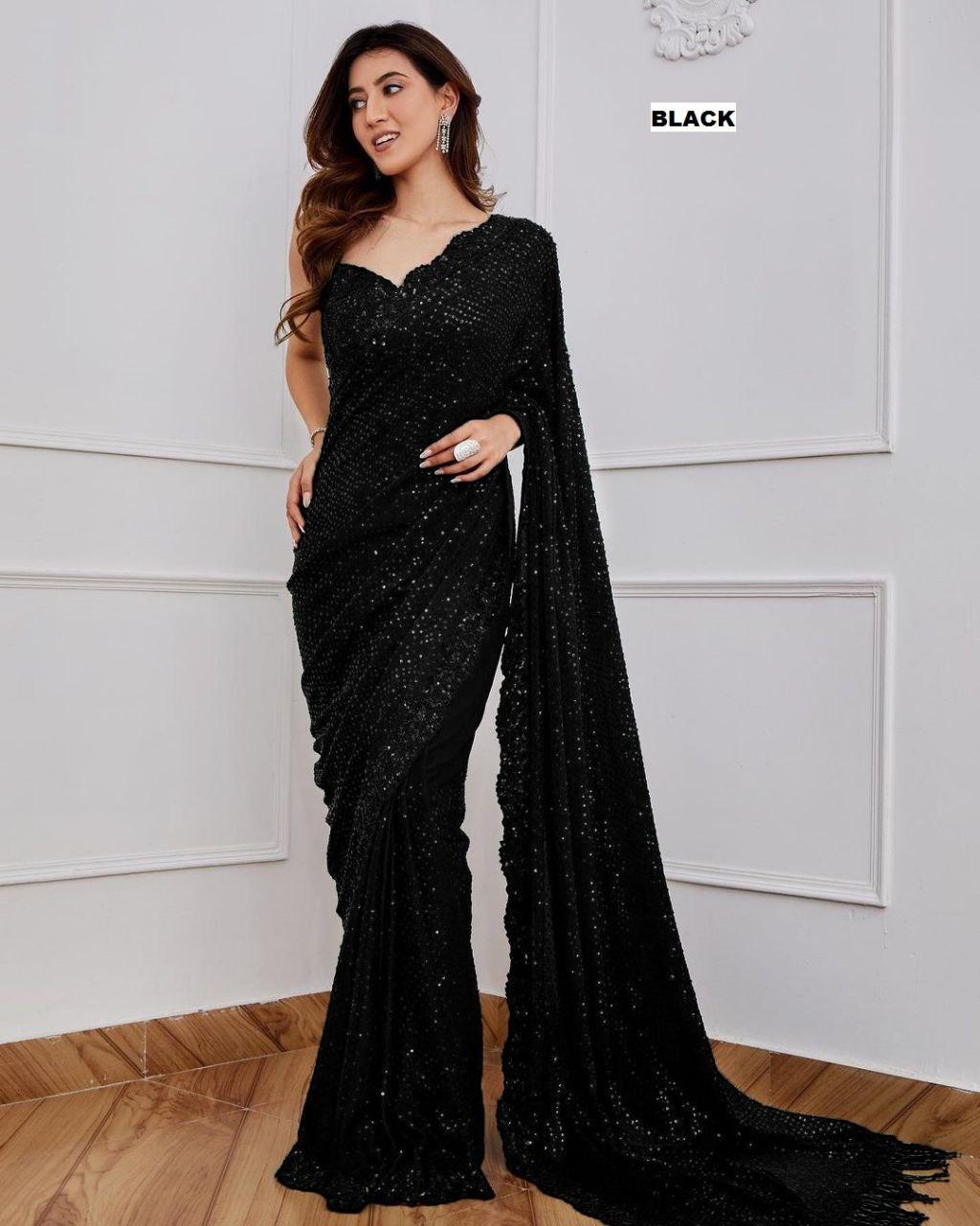 New Launch Heavy Designer Georgette Saree