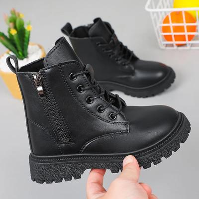 Scarpe per Bambini Moda Stivaletti alla Caviglia con Suola Morbida Inverno Nuovi Stivali Impermeabili Antiscivolo Trendy Abiti da Festa per Ragazze Scarpe in Pelle