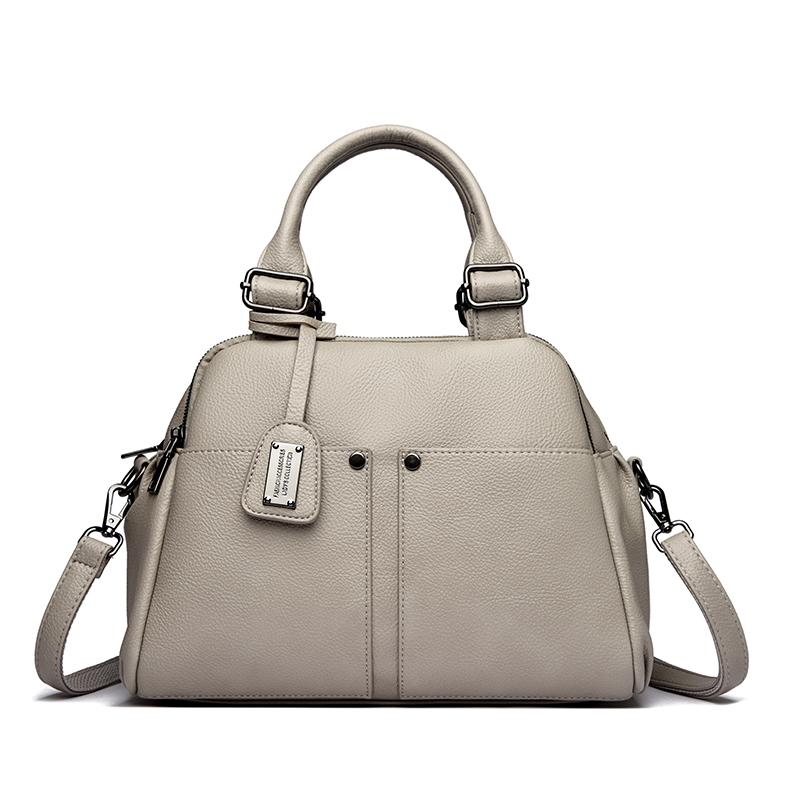

Genuine Brand Top Quality Leather Casual Tote Bag Luxury Handbags Women Bags Designer Shoulder Hand Bags for Women Sac A Main 30cm 17cm 24cm серый