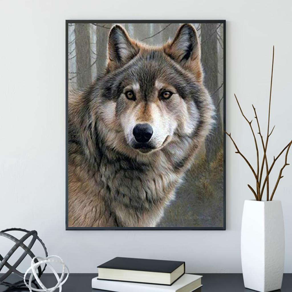 5D DIY diamantová maľba vlčia súprava krížového vyšívania Mosaic Diamantové vyšívanie ruže Úplná okrúhla/štvorcová vŕtačka Domáca dekorácia