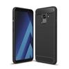 Samsung Galaxy A7 2018 Case Carbon Fiber Resilient TPU Protective Cover for Samsung Galaxy A7 2018 - Black