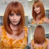 Wig full head cover women's high-level clavicle hair simulation repair age reduction natural straight hair Europe and the United States