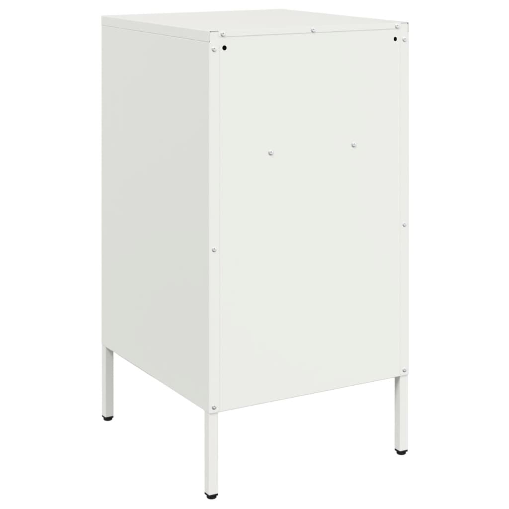 Nightstand White 36x39x68 cm Steel