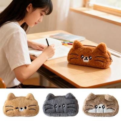Cat Pen Bag Large Capacity Stationery Bag Funny Pen Pouch  for Students