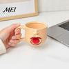 Unique Housewarming Present Quirky Tongue Out Ceramic Coffee Mug, 10oz 3D Sculpted Face Cup Modern Kitchen Drinking for Tea Milk, Funny Creative