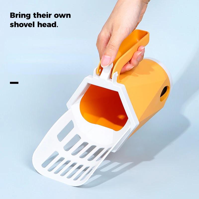 Cat Litter Shovel Self Cleaning Cats Litter Scooper Portable Cat Litter Box Kitten Toilet Cleaning Tool Pet Cat Supplies