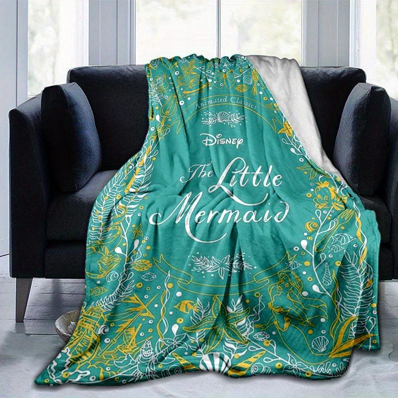 1pc, Disney's The Little Mermaid Animated Classics Home Decor Blanket, Flannel Throw for Bedroom, Living Room, Travel, Camping
