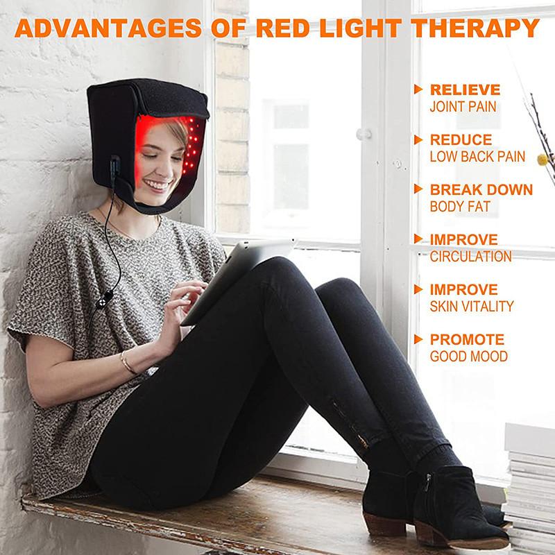 16WHead Massage Device  Promotes Hair Growth and Anti-Hair Loss Equipment Relieves Migraine LED Red Light Treatment Cap 39 x 30 x 30 cm