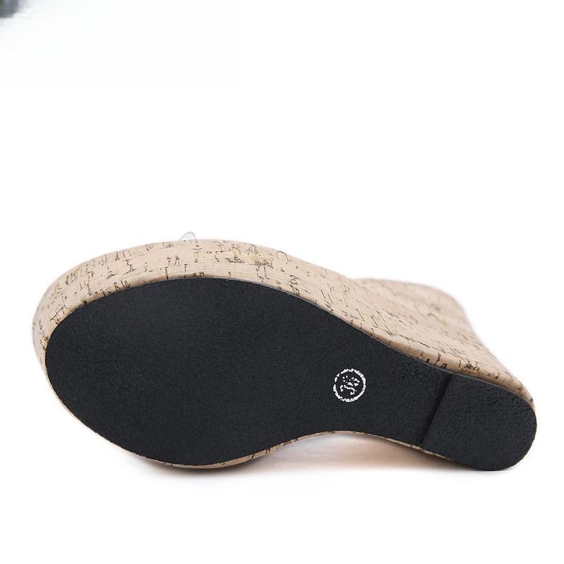 Módní Luxusní Dámské Boty 2025 Nové Letní Transparentní Platforma Klínky Pantofle Sandály Dámská Móda Vysoké Podpatky Dámské Boty Velká Velikost