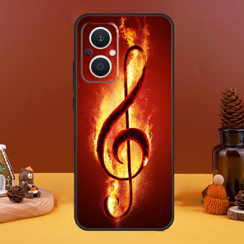 Treble Clef Music Note Case For OPPO Reno 8T 4Z 5Z 10 Pro 11 F 4 5 6 7 8 Lite OPPO Find X5 X6 Pro X2 X3 Lite Cover