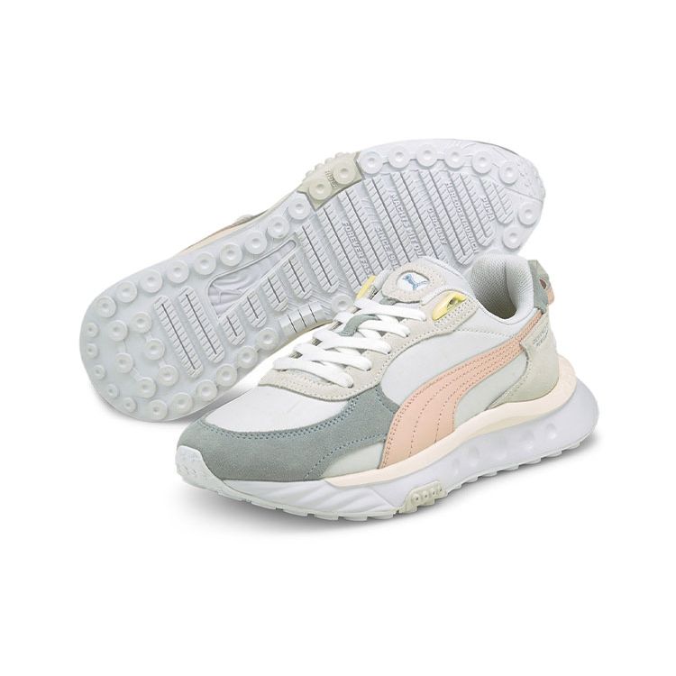 Puma Wild Rider Rollin Blue Fog Pink Unisex Sneakers White 381517-05
