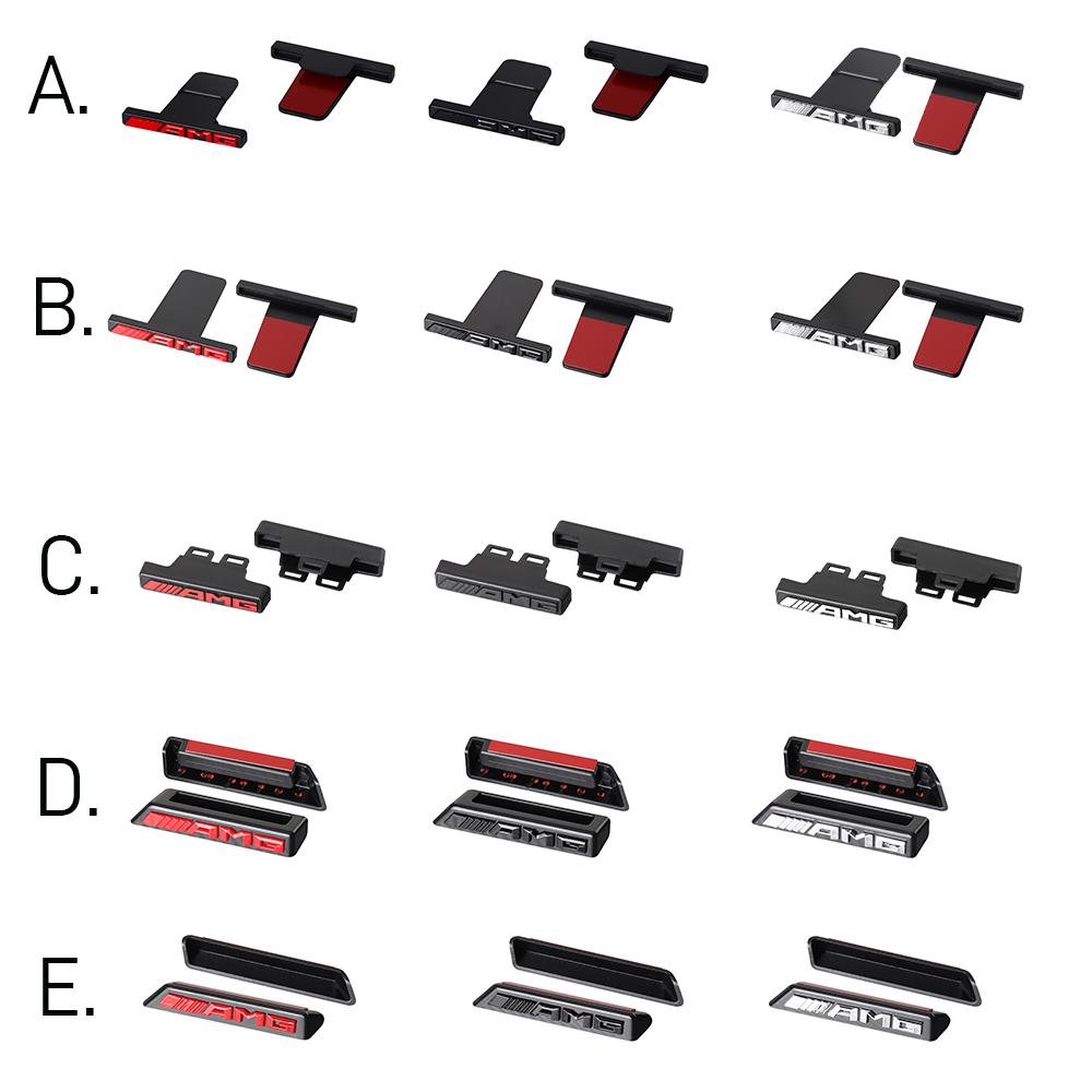 GLC GLB 1 Stück ABS AMG Grill Kühlergrill Emblem Für AMG Mercedes-Benz W463 W464 W461 G63 G65 Kühlergrill Aufkleber Emblem Abzeichen Aufkleber Auto Ac