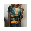 Modny Damski T-shirt Drukowany 3D Letni Oddychający Casual Wszechstronny