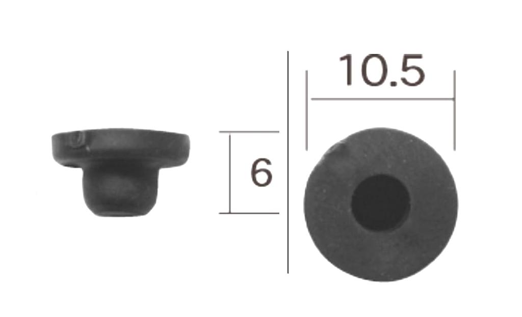 Boston BC5625 Plastic Rivet Automotive Parts Black 10 Pieces per Bag Diameter 0.4 x 0.2 inches (10.5 x 6 mm)