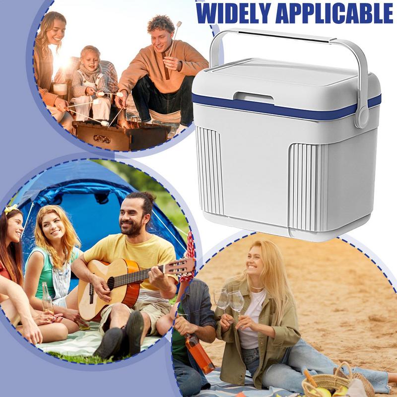 Portable Picnic Lunch Cooler With Handle 10L Camping Fridge Cooling Box Insulation Box For Auto Outdoor Camping Accessories