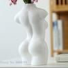 Human Body Ceramic Vase Black and White Nude Abstract Human Female Naked Girl Flower Vase Home Decoration Crafts Ornaments