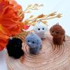 Flocking Fluffy Poodle Puppy Keychain Accessory