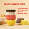 100pcs Paper Cupcake Mold Disposable Liners Kitchen Baking Cake Mold Solid Color Greaseproof Baking Dessert Cake Cup Mold AVE