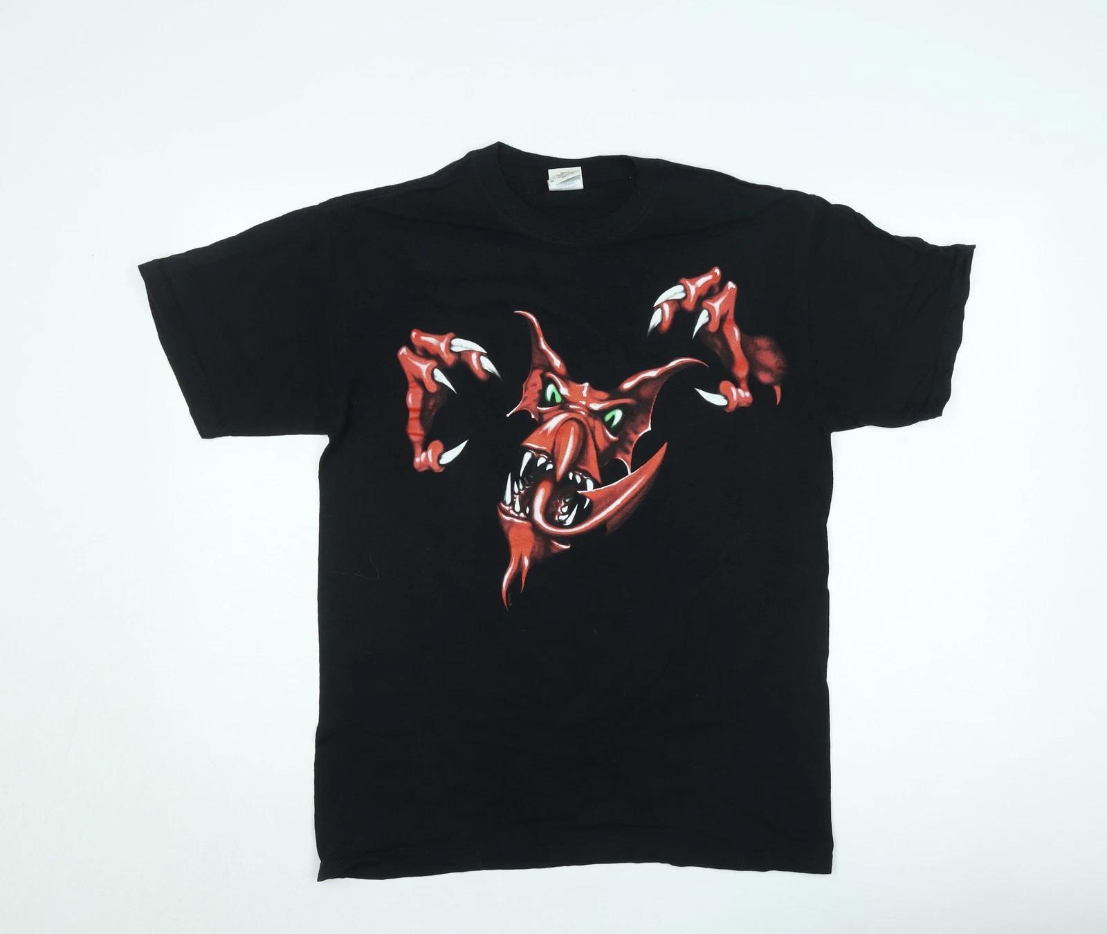 Gildan Men s Black Dragon Graphic Heavy Cotton T-Shirt Medium XL