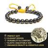 Zenvibes Pyrit-Armband | Rohes Echtheitszertifikat | Zieht Geld an und stärkt das Selbstvertrauen |