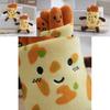 Adorable Yellow Plush Keychain Toy With Delicious Pancake And Meat Design Perfect For Collectors