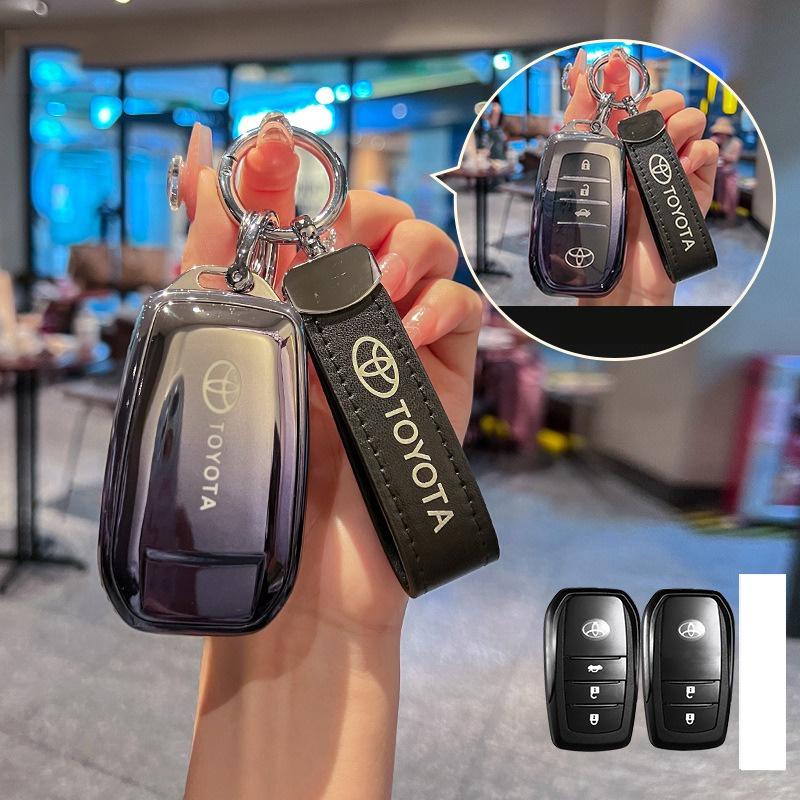 TPU Car Remote Key Case Cover Shell For Toyota CHR Hilux Fortuner Land Cruiser 200 Camry Corolla Crown RAV4 Highland Accessories
