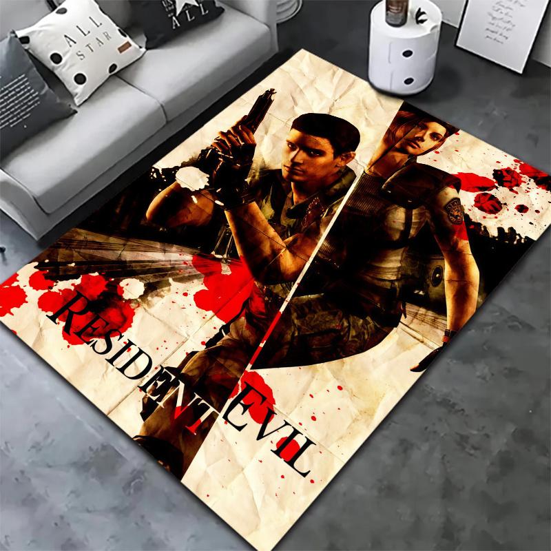 Resident Evil Carpet Rug for Living Room Bedroom Home Sofa Decoration,Kids play Nonslip Floor Mat