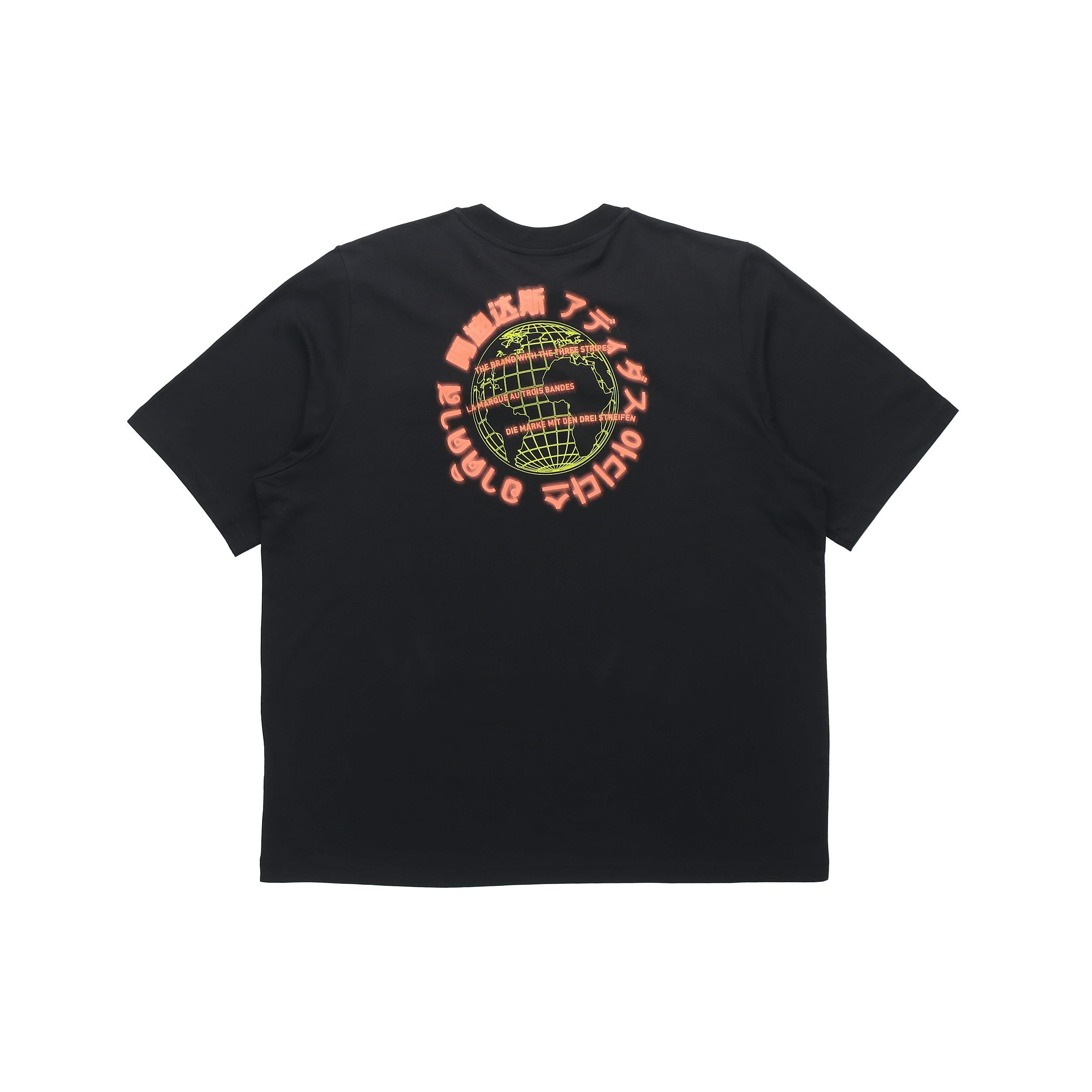 adidas originals Graphic Tee 2 Earth Printing Sports Short Sleeve Black Men s GK5919 S