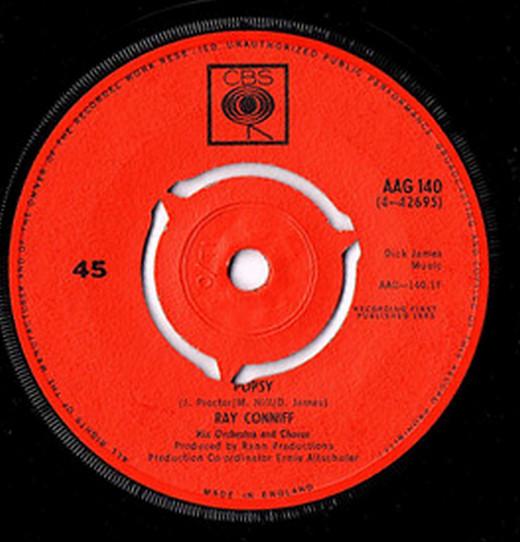 

7inch Record RAY CONNIFF HIS ORCHESTRA CHORU Popsy AAG140 CBS 1963 UK Pop Used