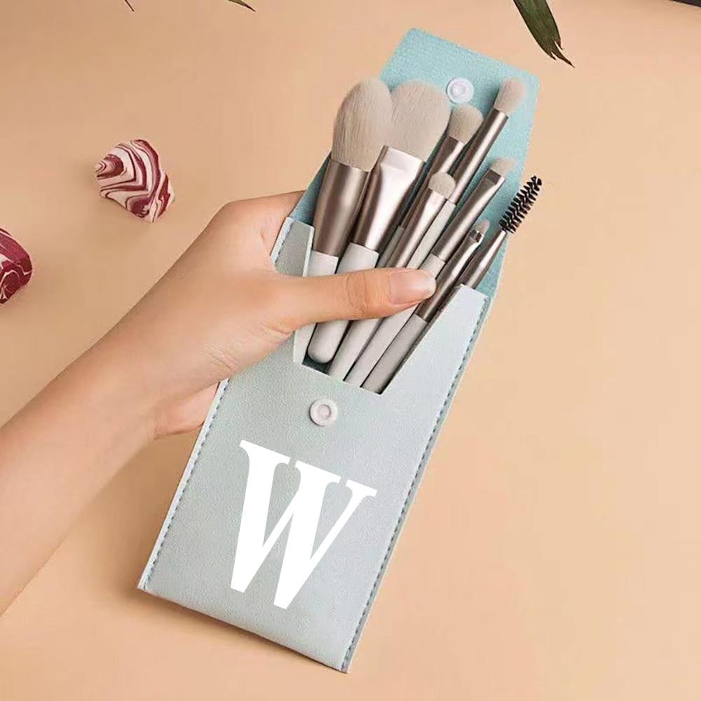 8pcs Travel Makeup Brush Case Kit Brush Organizer Box Powder Brush Nose Eye Shadow Detail Foundation Brushes Travel Accessories