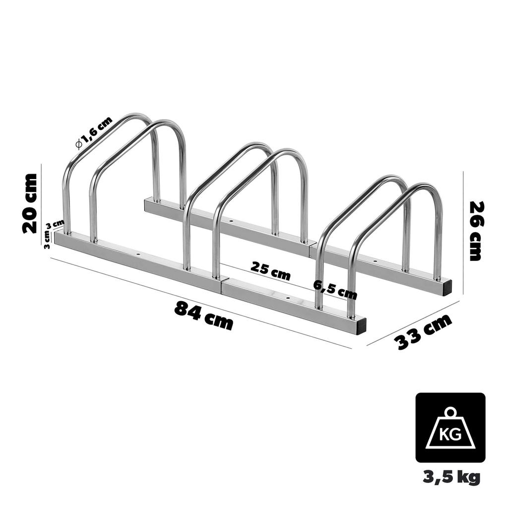 KADAX Steel Silver Bicycle Stand