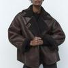 2026 Women's Shearling Suede Winter Coat - Thick, Warm, European & American Style, Loose & Short.