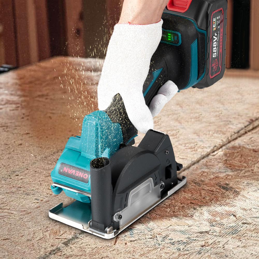 ONEVAN Brushless Angle Grinder 76mm Speed Variable Cordless Electric Grinding Cutting Woodworking Tool For Makita 18V Battery