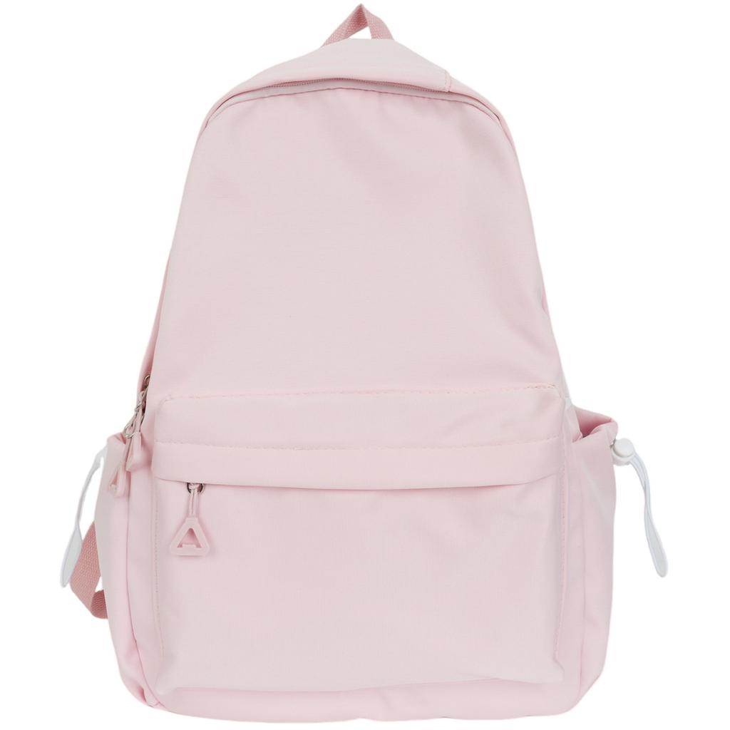 Simple Backpack Female Versatile Solid Color Casual Backpack Simple Large Capacity Junior High School Student Schoolbag