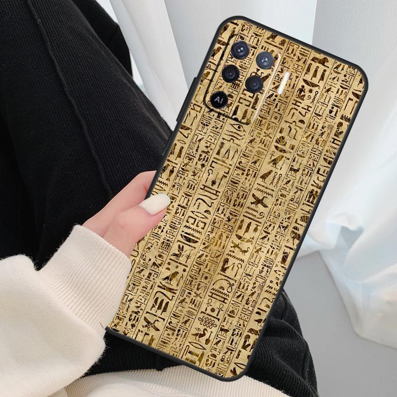 Egypt Pharaoh Mural Case For Oppo A54 A74 A94 A18 A57 A17 A77 A38 A58 A78 A98 A80 A60 A40 A96 A76 A16 A15 A5 Pro