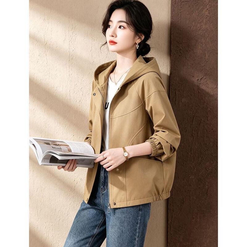 D.F.DEAR Women's Loose Fit Hooded Casual Jacket