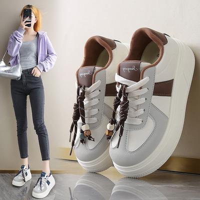 New Platform Shoes New Color Blocked Retro Casual Shoes Versatile Sneakers Fashionable and Comfortable Outdoor Women Shoes