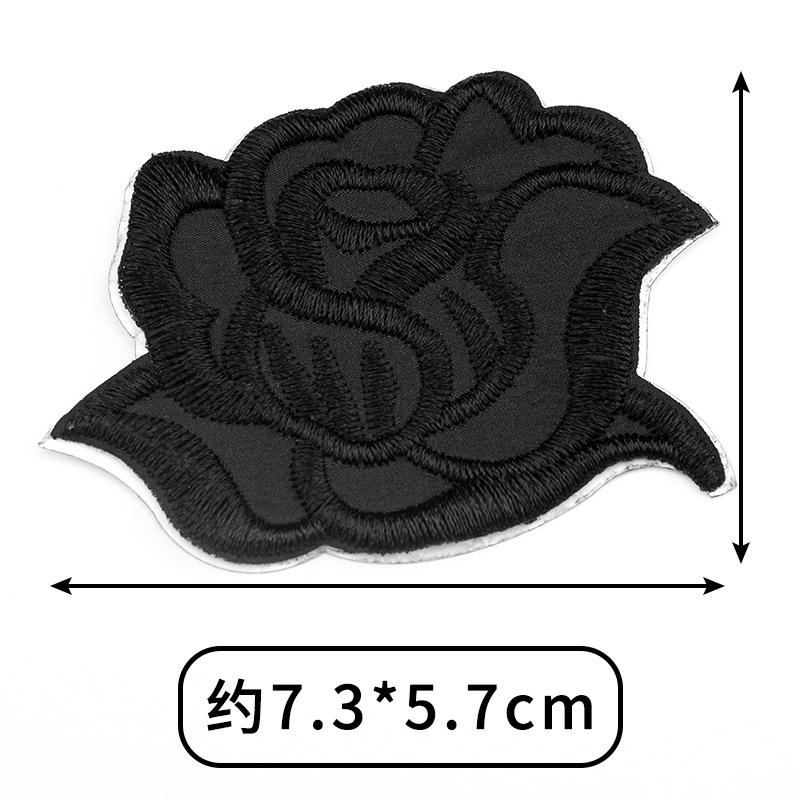 2Pcs Black Down Jacket Cotton-padded Clothes Non-sew Sticky Patch Clothing Broken Hole Repair Sticker Appliques DIY Cartoon Mark