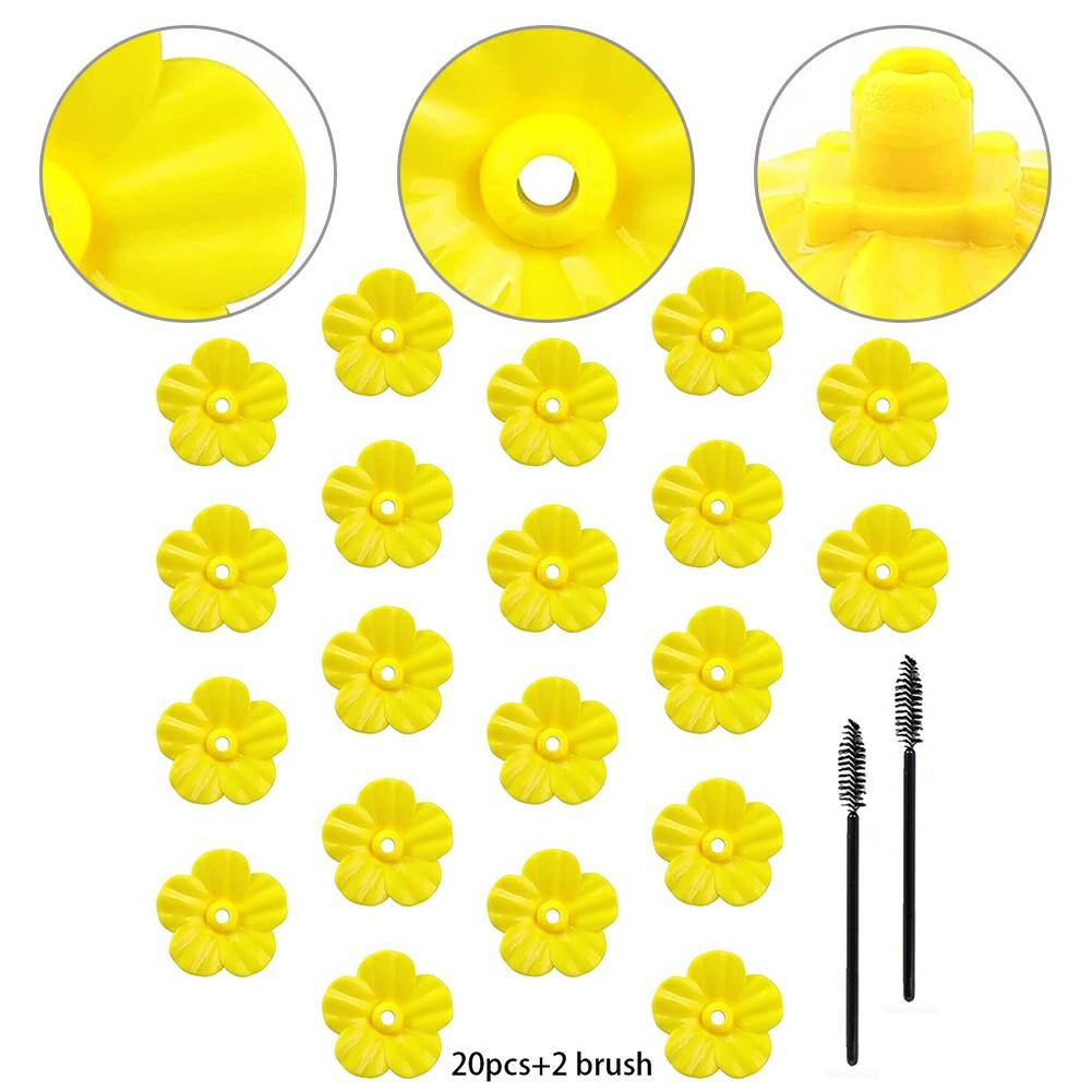 20 Stück Vogelwasserspender Flasche Ersatz Blume Kolibri Futterspender Zubehör Garten Außen Kunststoff Blume Haustier Vogelbedarf