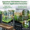 Glass CO2 Bubble Counter with Suction Cup Dioxide Reactor Spiral Bubble Counter  Fish Tank